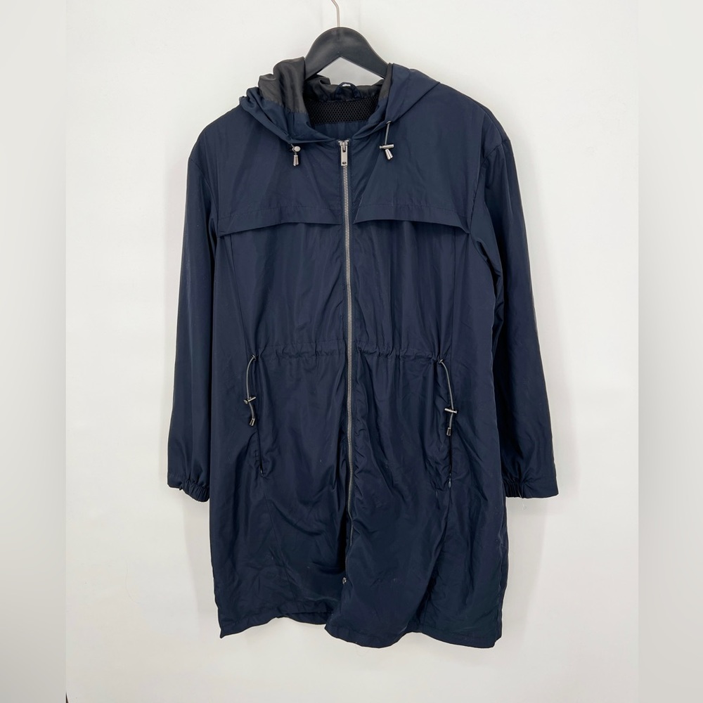 Seraphine Navy Hooded Trench Coat  Jacket Size 10
